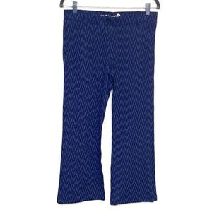 Betabrand blue print bootcut yoga dress pants size MP
